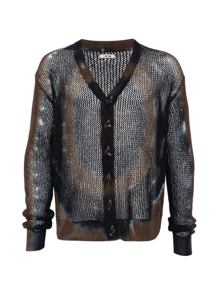  Khoki Mesh Button Cardigan - Brown 