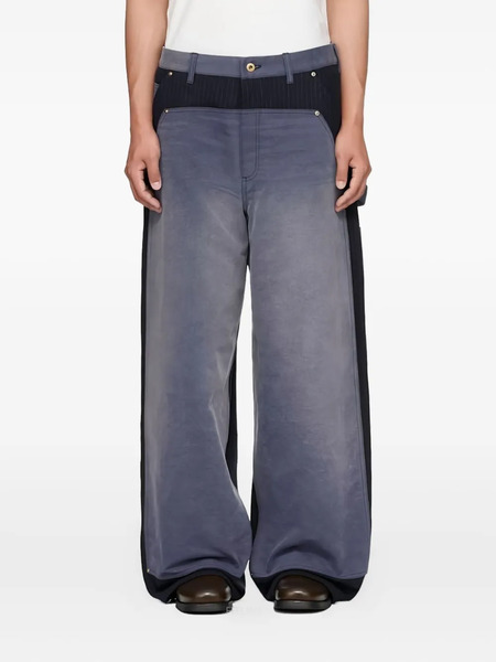  Khoki Panelled Trousers - Blue 