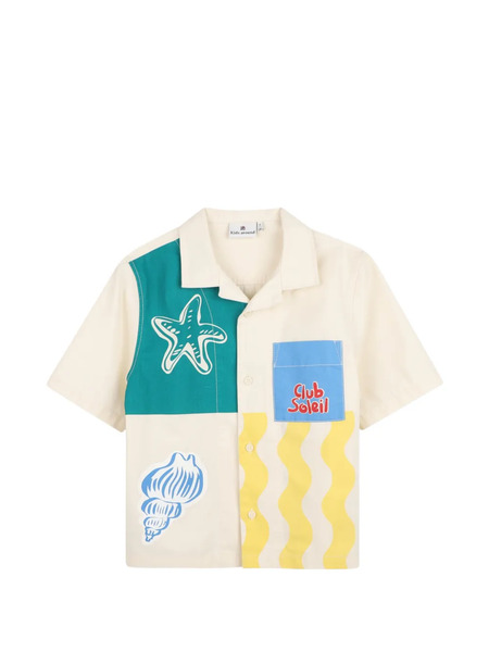  Kids Around Colour-block Short-sleeved Shirt - Neutrals 