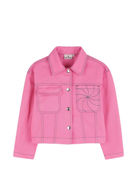  Kids Around Embroidered Jacket - Pink 