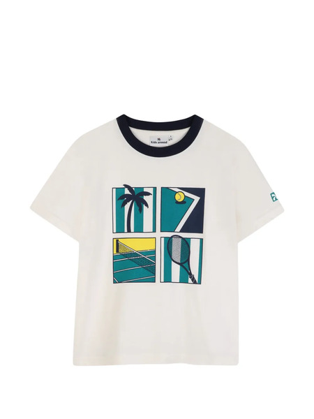  Kids Around Graphic Crew-neck T-shirt - Neutrals 