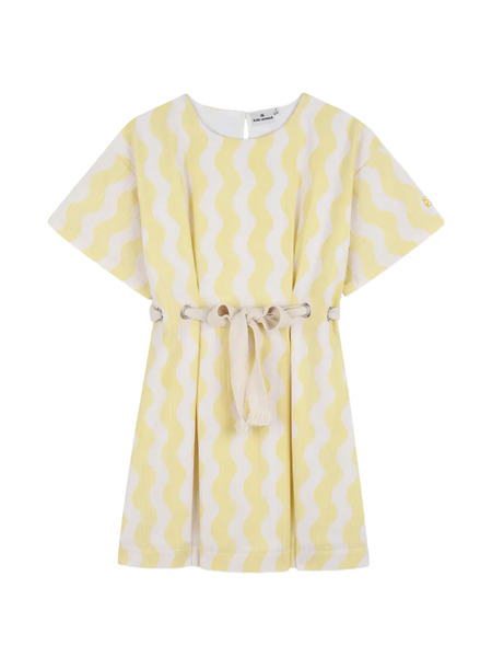  Kids Around Wave-pattern Dress - Yellow 