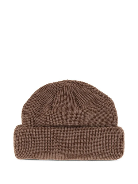  Kijima Takayuki Ribbed Beanie - Brown 