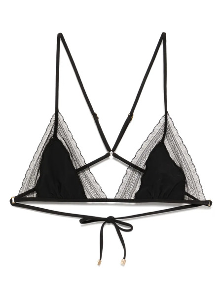  Kiki De Montparnasse Lace Inset String Bikini Top - Black 