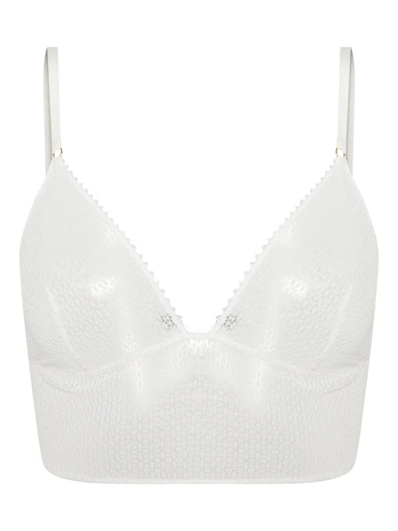  Kiki De Montparnasse Triangle-cup Crochet Bra - White 