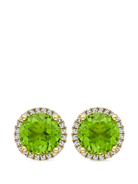  Kiki Mcdonough Grace Peridot And Diamond Stud Earrings - Gold 