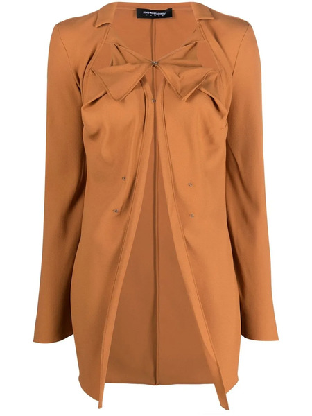  Kiko Kostadinov Cut-out Front-slit Blouse - Brown 