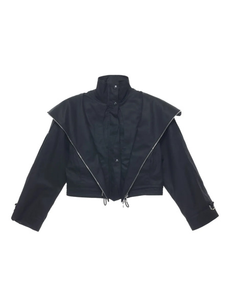 Kiko Kostadinov Erro Hooded Drawstring Jacket - Black 