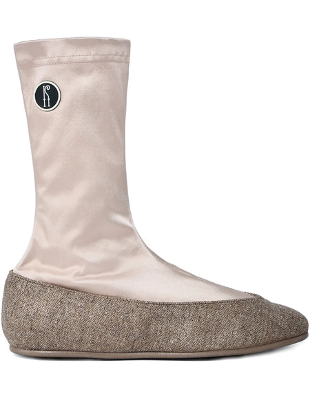  Kiko Kostadinov Proxima Panelled Logo Ballet Boots - Neutrals 