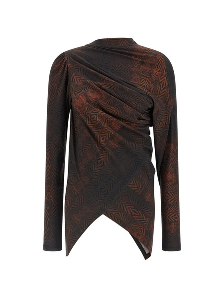  Kiko Kostadinov Simpson Asymmetrical Top - Brown 