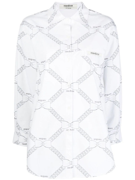  Kimhekim Chain-link Print Shirt - White 