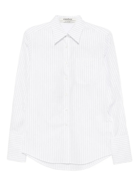  Kimhekim Cotton Striped Shirt - White 