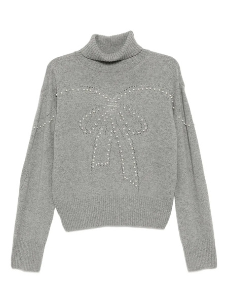  Kimhekim Faux-pearl Detailing Sweatshirt - Grey 