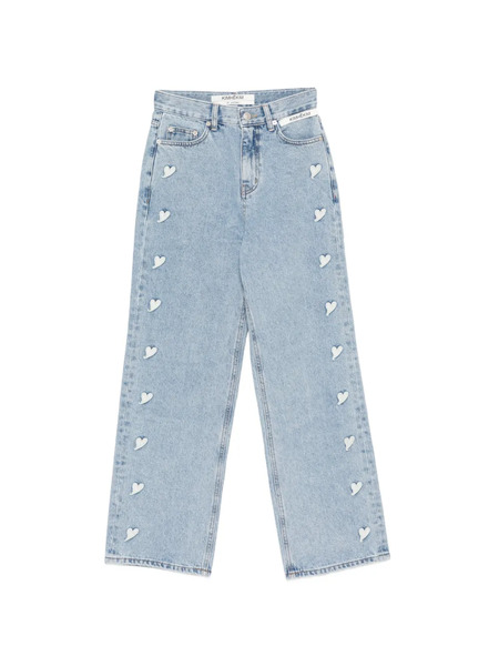  Kimhekim Heart-motif Denim Jeans - Blue 