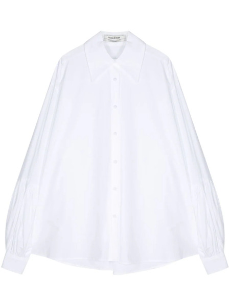  Kimhekim Oversize-collar Poplin Shirt - White 