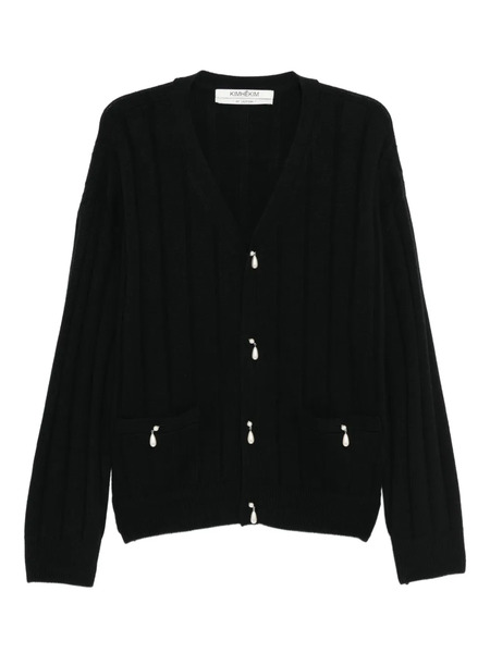  Kimhekim Pearl-embellished Wool Cardigan - Black 