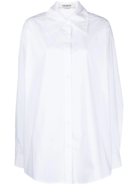  Kimhekim Poplin-texture Cotton Shirt - White 
