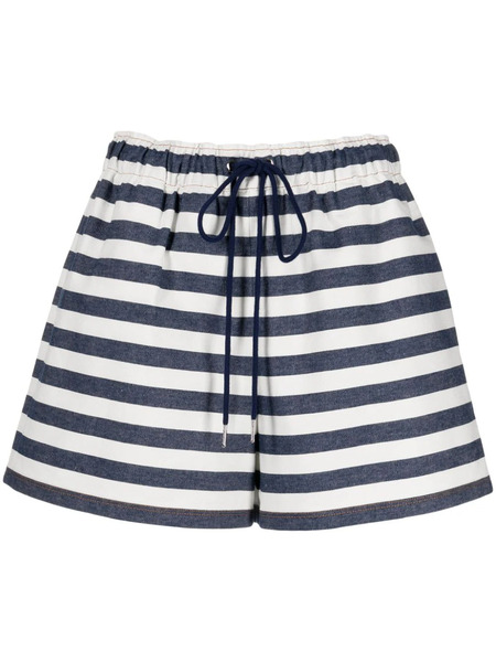  Kimhekim Stripe-print Drawstring Shorts - Blue 