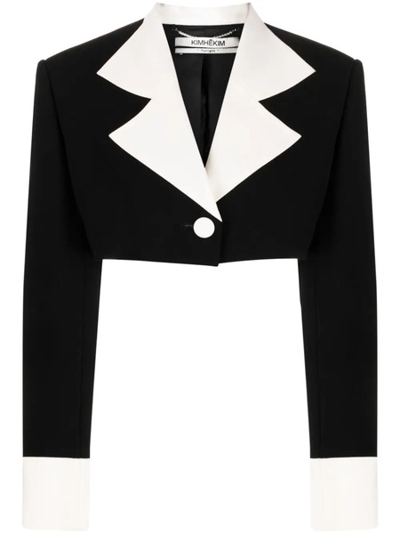  Kimhekim Two-tone Cropped Jacket - Black 
