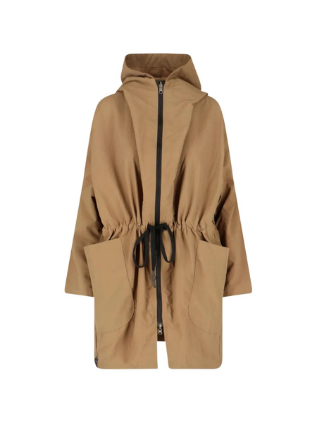  Kimo No-rain Drawstring Hooded Parka - Brown 