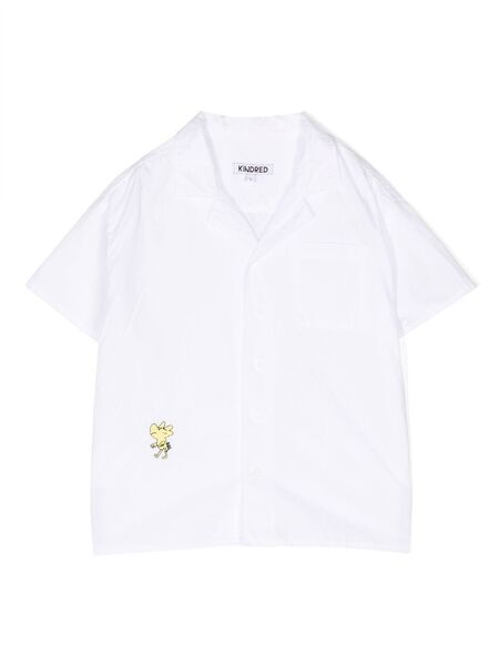  Kindred Embroidered-motif Organic-cotton Shirt - White 