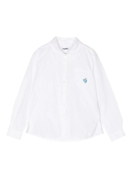  Kindred Logo-embroidered Organic-cotton Shirt - White 