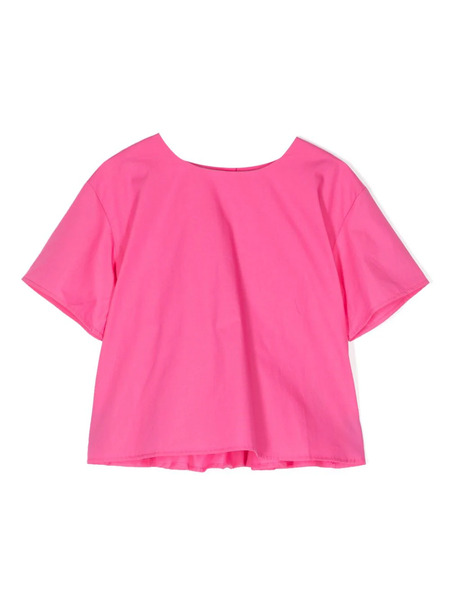  Kindred Ruched Organic-cotton T-shirt - Pink 