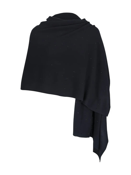 Kinross Cashmere Embellished Scarf - Black 