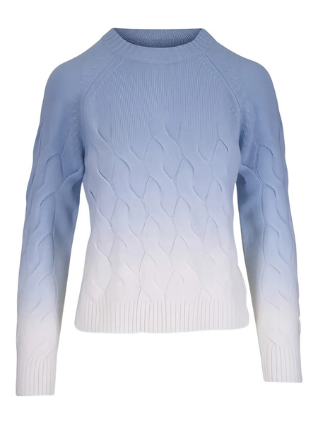  Kinross Cashmere Textured Sweater - Blue 