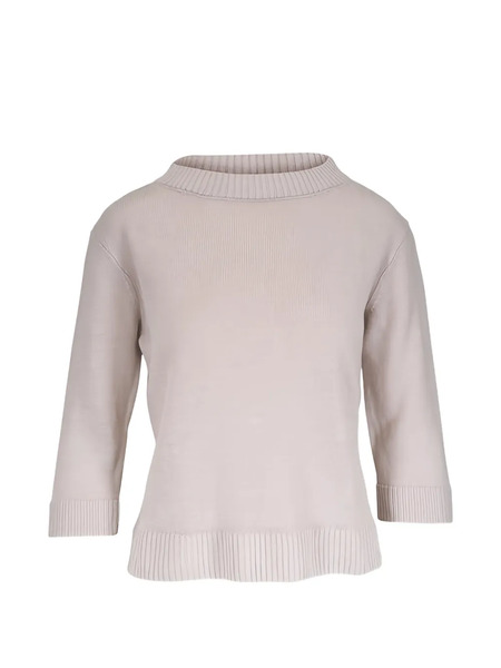  Kinross Cashmere Three-quarter Sleeve Sweater - Grey 