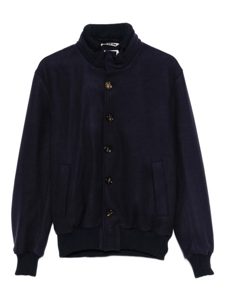  Kired Button-fastening Bomber Jacket - Blue 