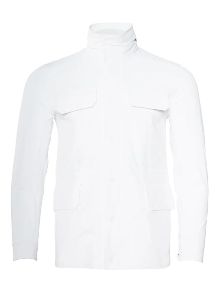  Kired Hidden-hood Flap-pocket Jacket - Blue 