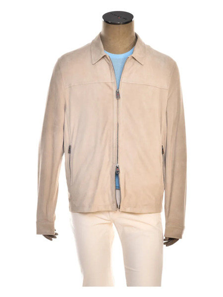  Kired Roy Lambskin Zip-front Jacket - Blue 