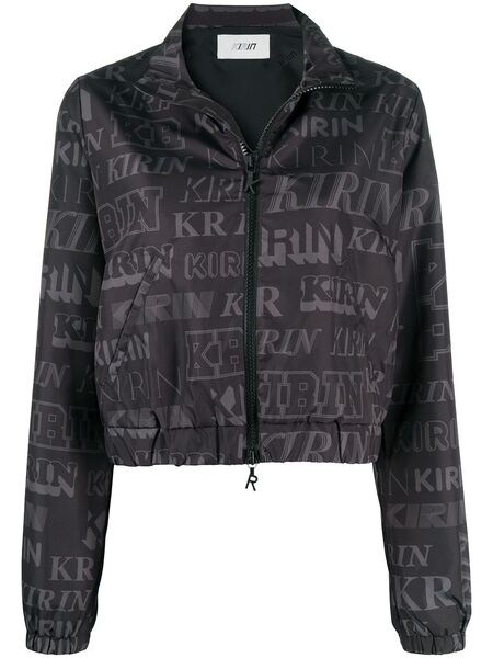  Kirin Logo Print Open-back Jacket - Black 