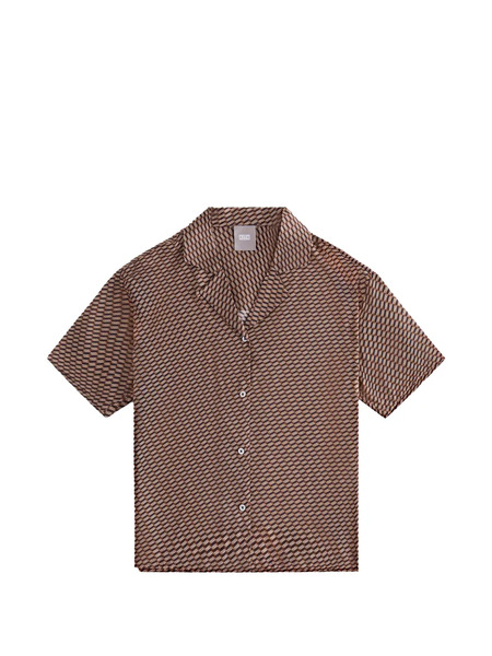  Kith Elena Monogram Camp Shirt - Brown 