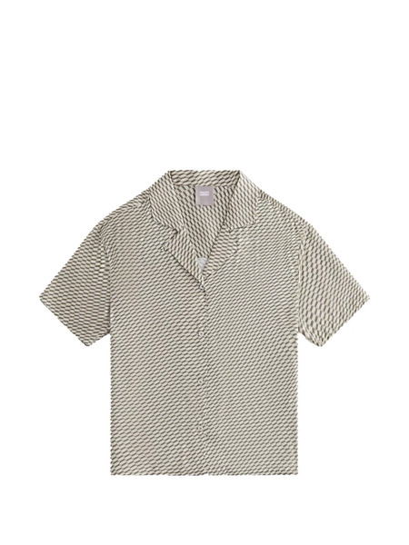  Kith Elena Monogram Silk Camp Shirt - Neutrals 