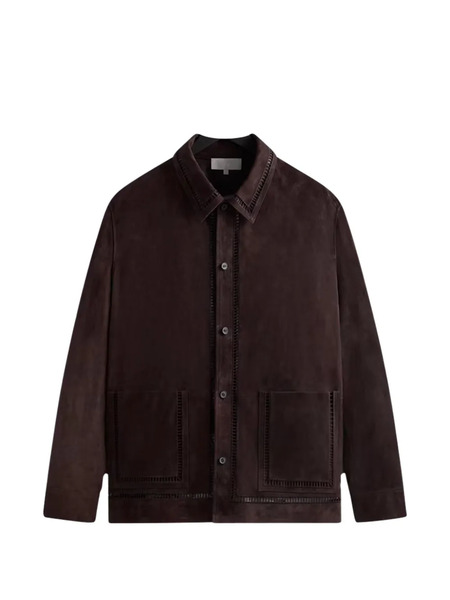  Kith Ladder Stitch Boxy Collared Overshirt - Brown 