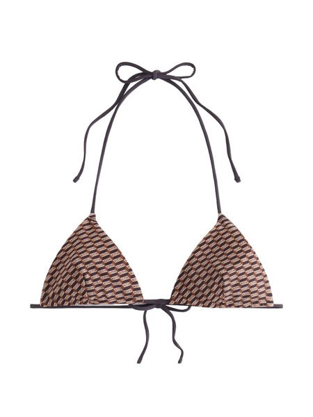  Kith Talia Li Logo Bikini Top - Brown 