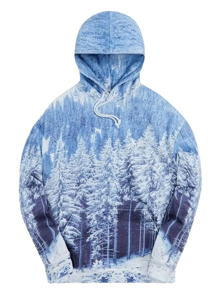 Kith Winter Forest Hoodie - Blue 