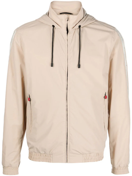  Kiton Blouson Zip-up Hooded Jacket - Neutrals 