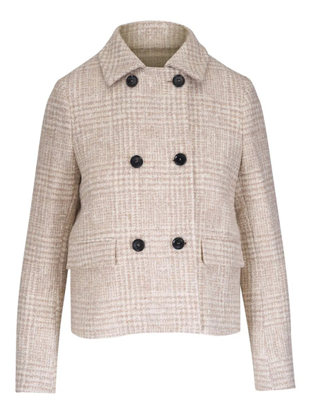  Kiton Checked Double-breasted Jacket - Neutrals 