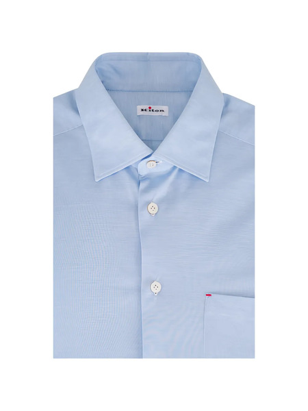  Kiton Classic-collar Shirt - Blue 