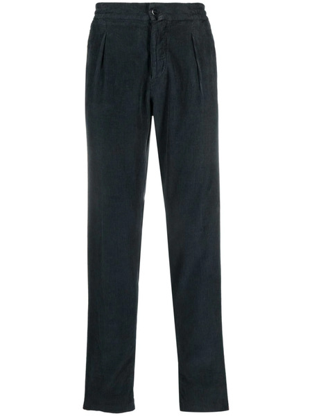  Kiton Corduroy Slim-cut Trousers - Blue 