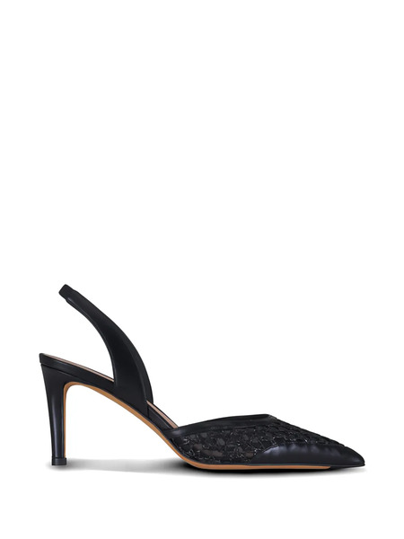  Kiton Court Slingback Pumps - Black 