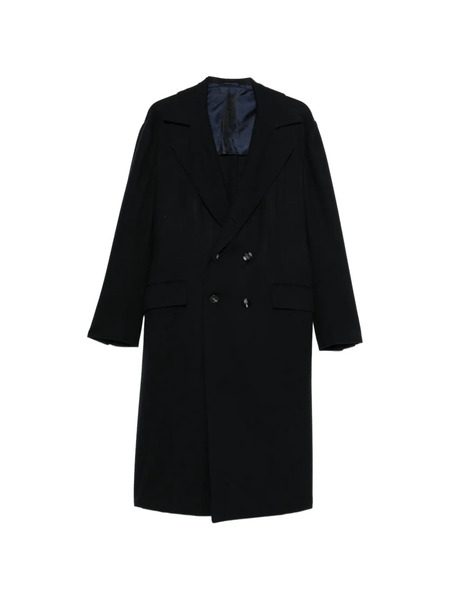  Kiton Double-breasted Coat - Black 