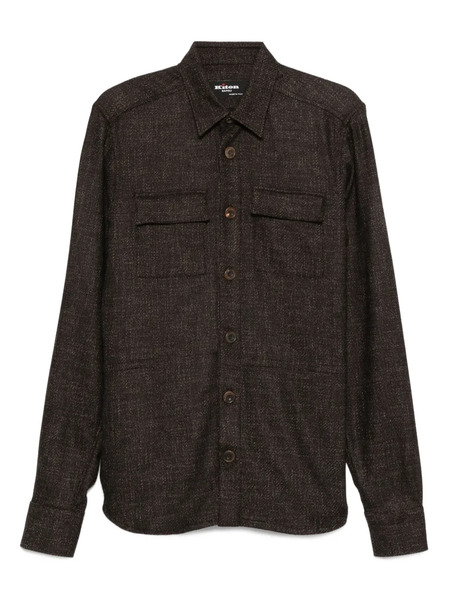  Kiton Double-pocket Buttoned-up Shirt - Brown 