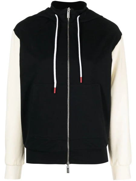 Kiton Drawstring Stretch-cotton Hoodie - Black 