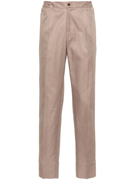  Kiton Elasticated-waistband Tapered Trousers - Brown 