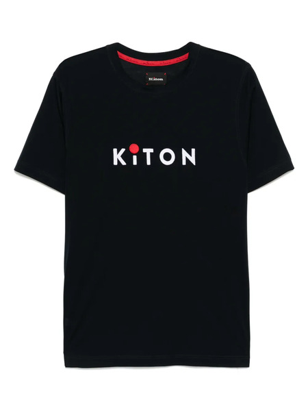  Kiton Embroidered T-shirt - Blue 