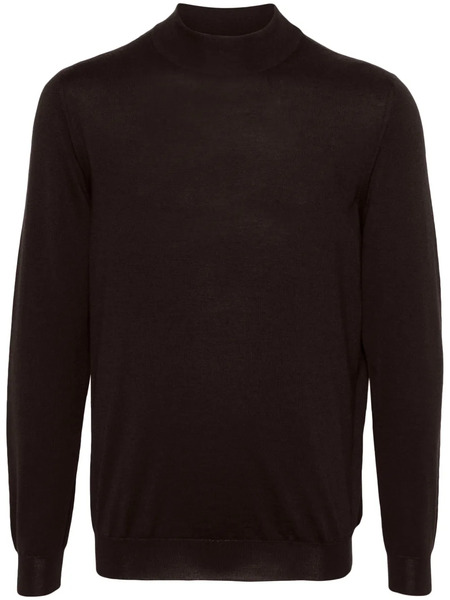  Kiton High-neck Cashmere-silk Jumper - Brown 